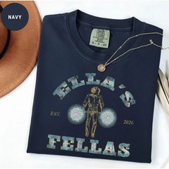 Ella’s Fellas Shirt, Retro Western Dandelion Tee, Vintage Cowboy Fan Gear T-Shir