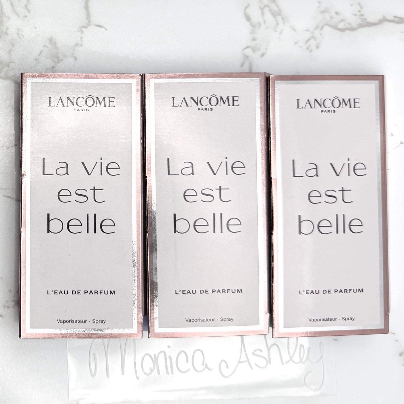 3x LANCOME La Vie Est Belle L'EAU De Parfum Spray Sample 1.2ml Perfume Sample