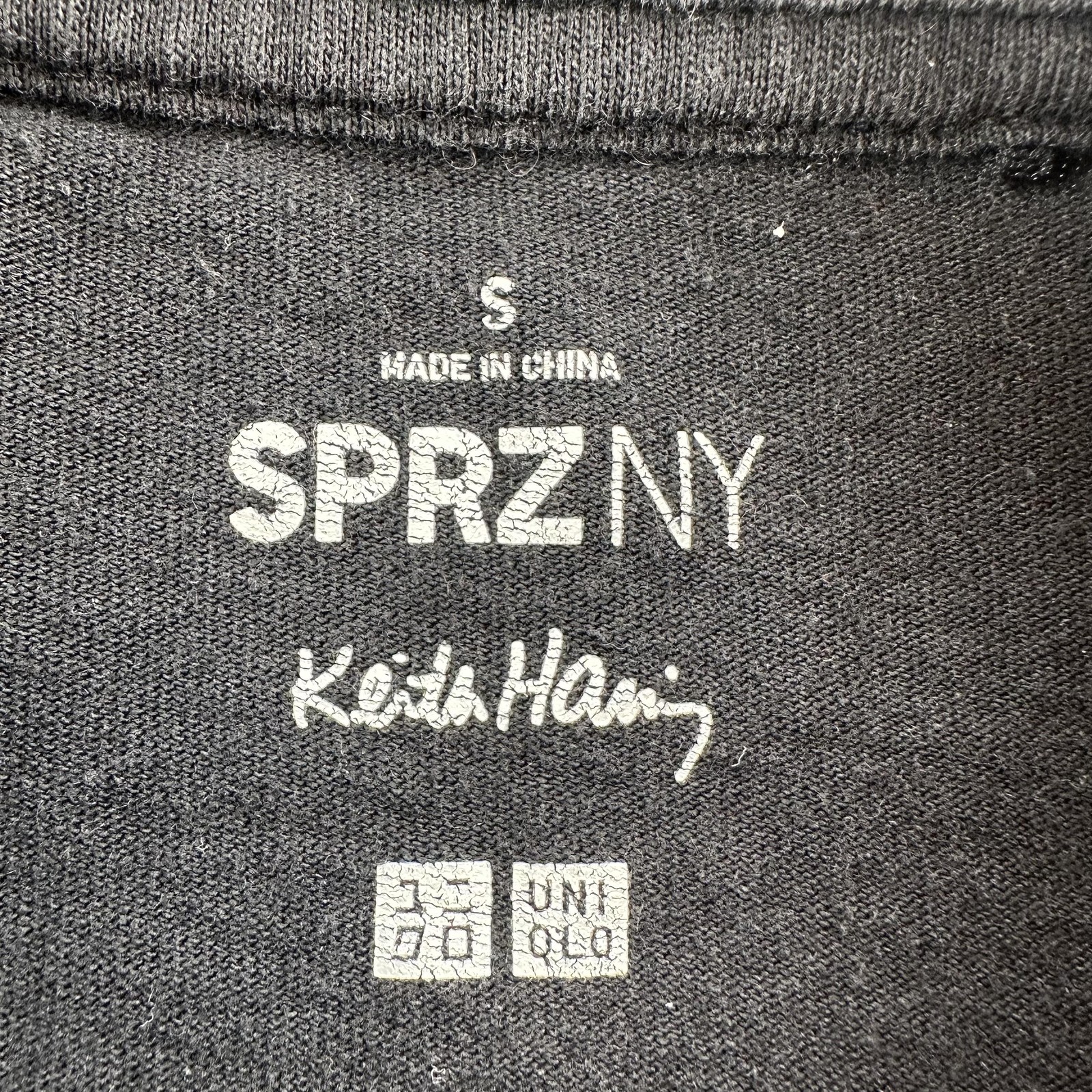 Uniqlo Keith Haring New York T-Shirt Mens Small Black Big Apple Pop Art SPRZ NY gallery