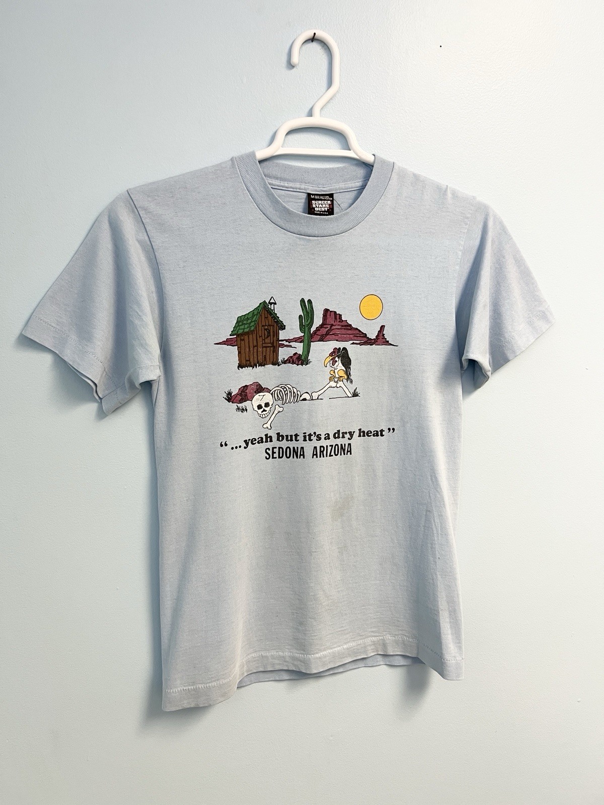 Vintage 80s Sedona Arizona Humor T Shirt Medium Faded Worn Single Stitch USA gallery