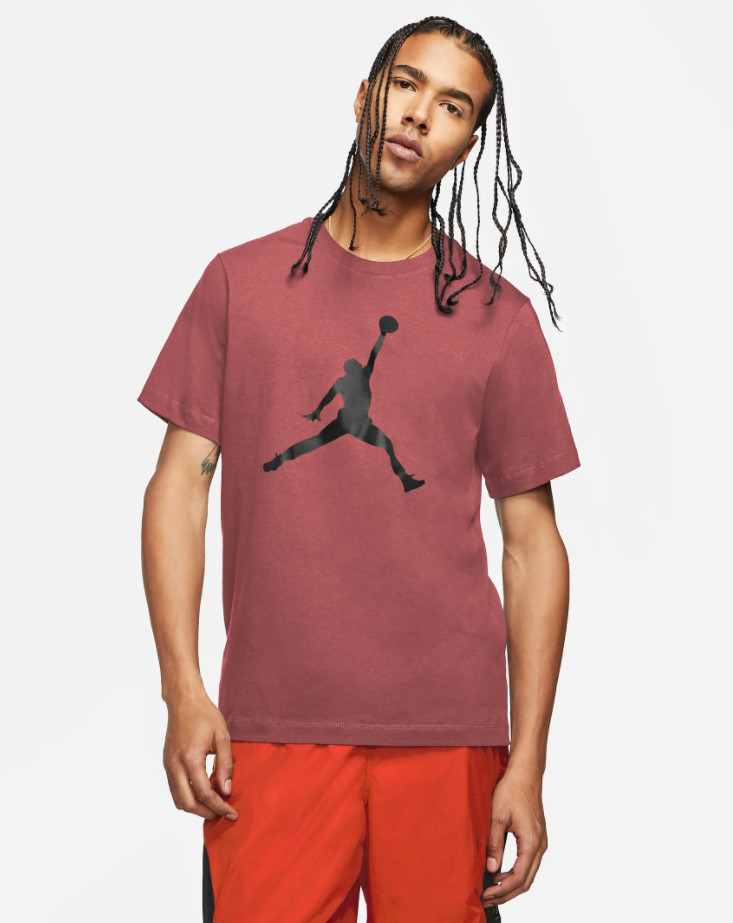 Nike Air Jordan Jumpman Logo Tee Mens T-Shirt Red Size L Casual Top gallery
