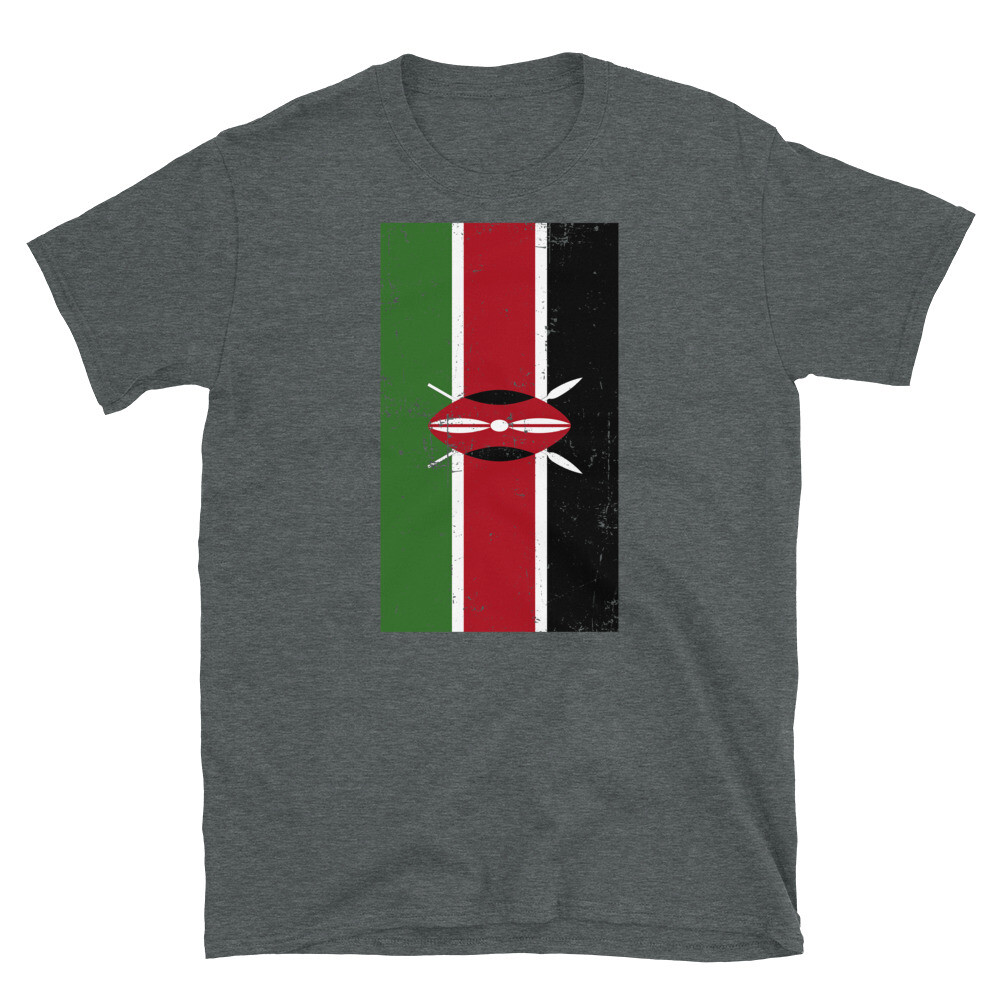 Kenya East Africa Nairobi Distressed Flag Short-Sleeve Unisex T-Shirt gallery