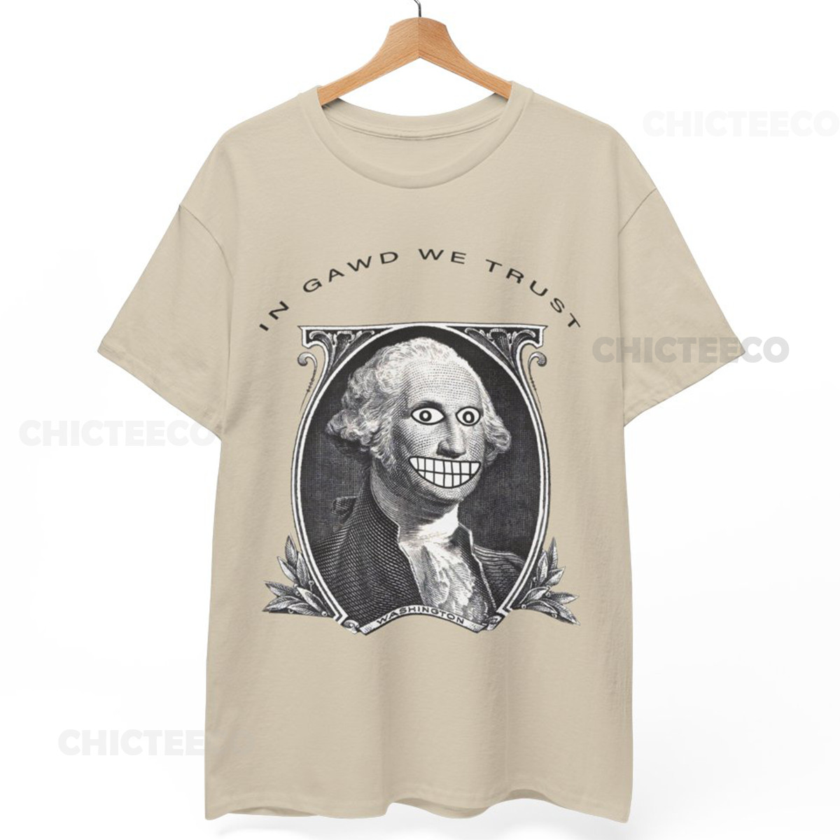 In Gawd We Trust Shirt Kurt Cobain Nirvana Grunge 90s Anti-Establishment Unisex gallery