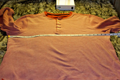 Untuckit mens cottton blend henley long sleeve shirt size XX-Large color orange