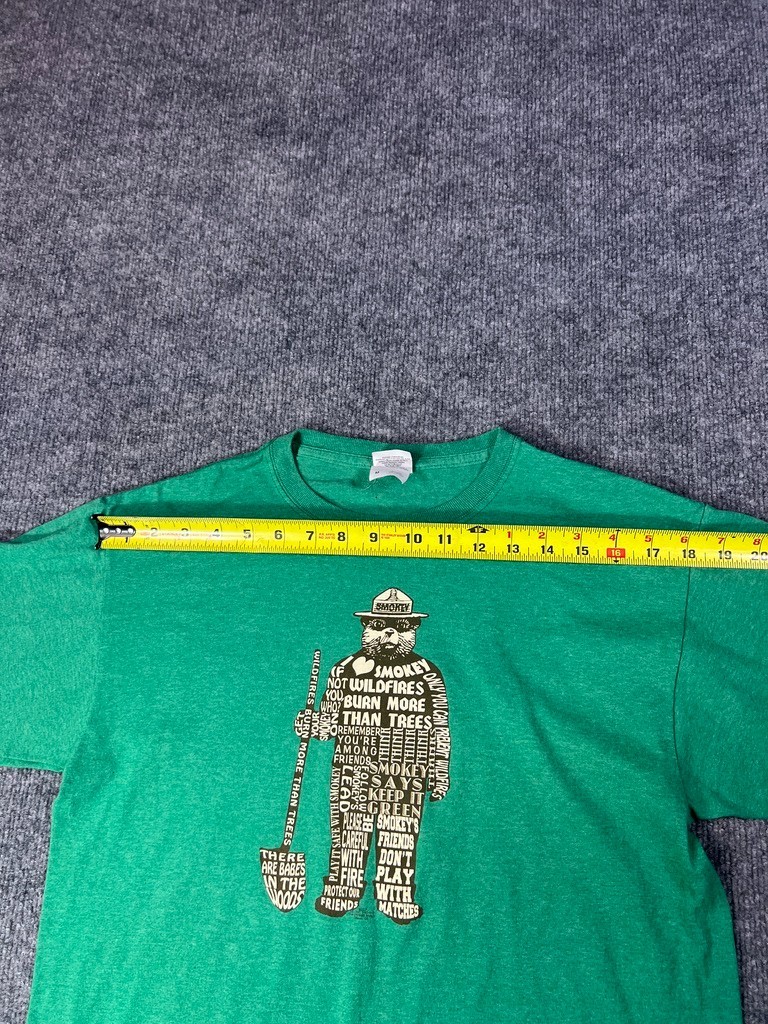 Fruit of the Loom Men’s M Smokey Bear Keep It Green Graphic Tee | Y2K Gorpcore gallery
