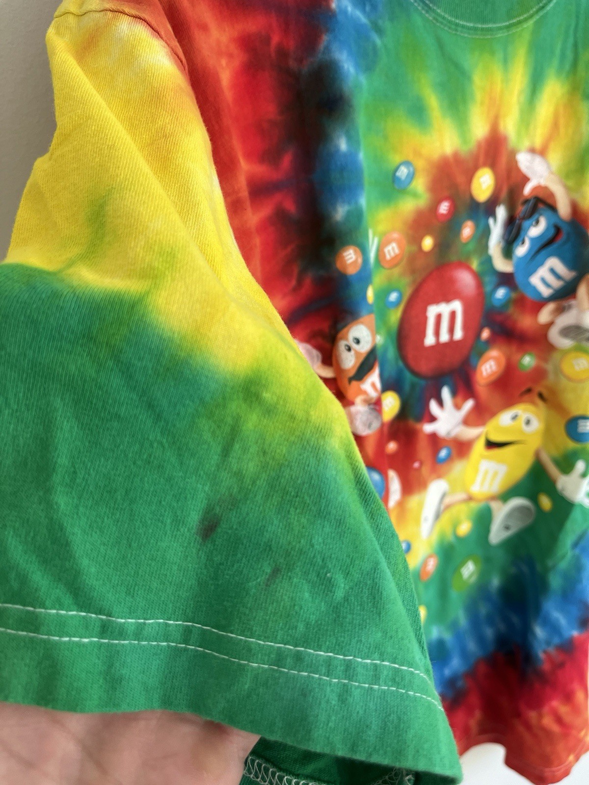 VTG M&M Tie Dye T Shirt Y2K Mens Large Candy Promo Short Sleeve gallery