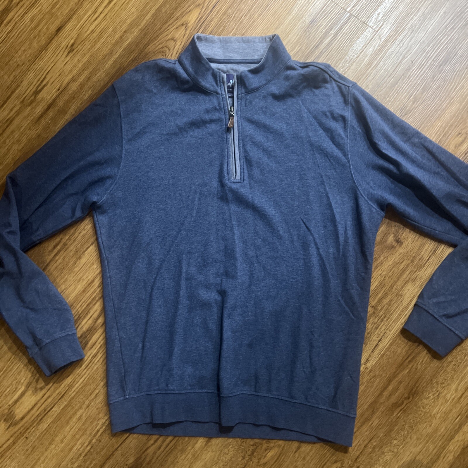 Mens Johnnie-O 1/4 Zip Pullover Shirt Blue Size Medium