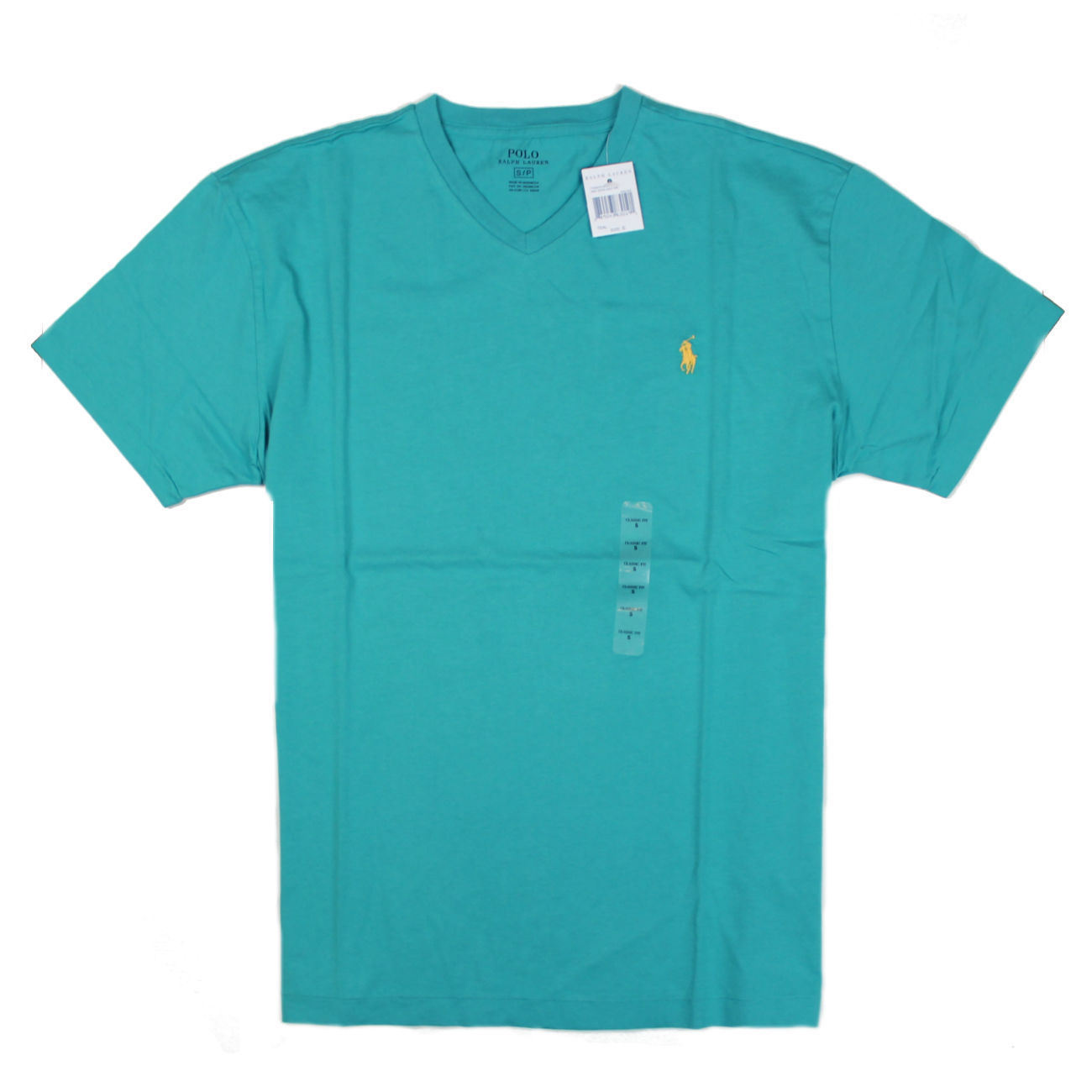 Polo Ralph Lauren Mens S SM V-Neck Modern Classic-Fit T-Shirt Tee Mens DIV Green gallery
