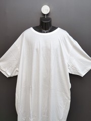 Bigdude Short Sleeve Plain Crew Neck Straight Hem T Shirt Size 7XL White