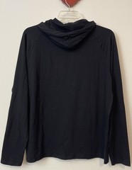 Jockey Mens Large Black Stretchy Pullover Long-Sleeved Hooded Tee NWT! A5975
