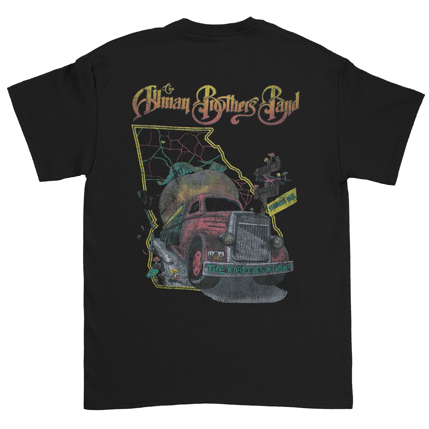 Men's Allman Brothers Road Goes On T-shirt XX-Large Black gallery