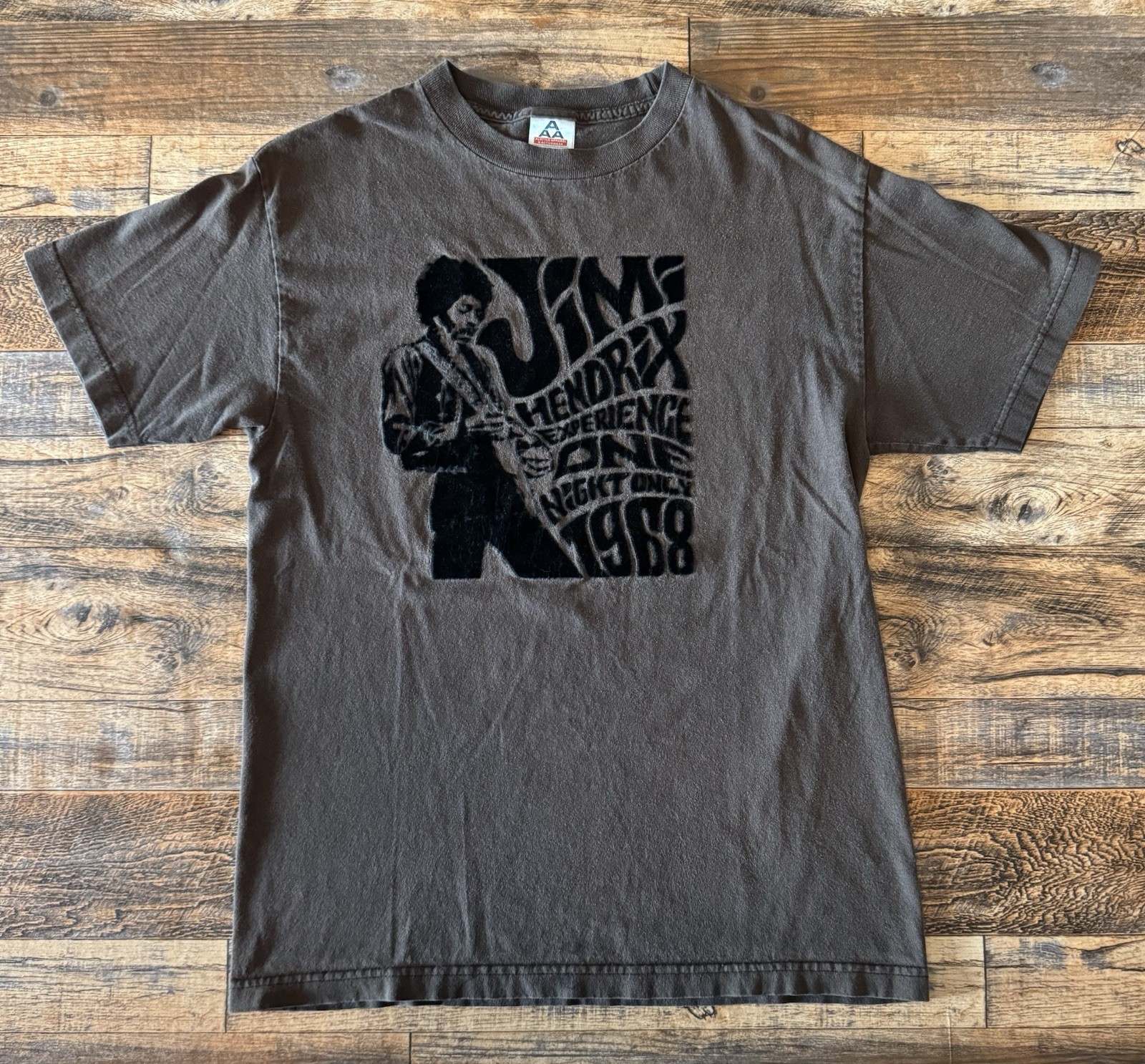 Jimi Hendrix Experience ‘68 Band T-Shirt W/Velvet Letters Men’s M