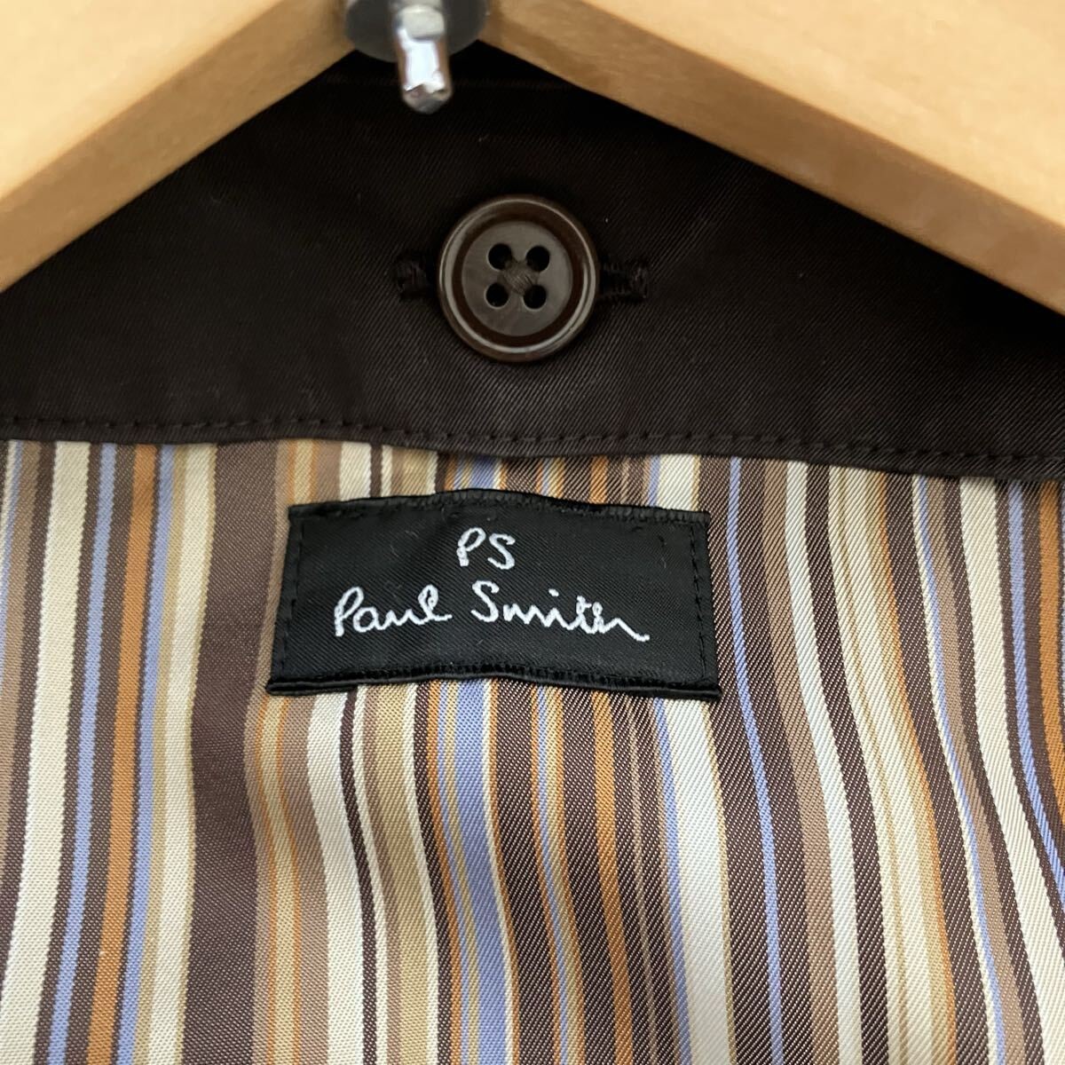 Paul Smith 2-Way Cashmere Blend Stripe Coat with Belt Japan gallery