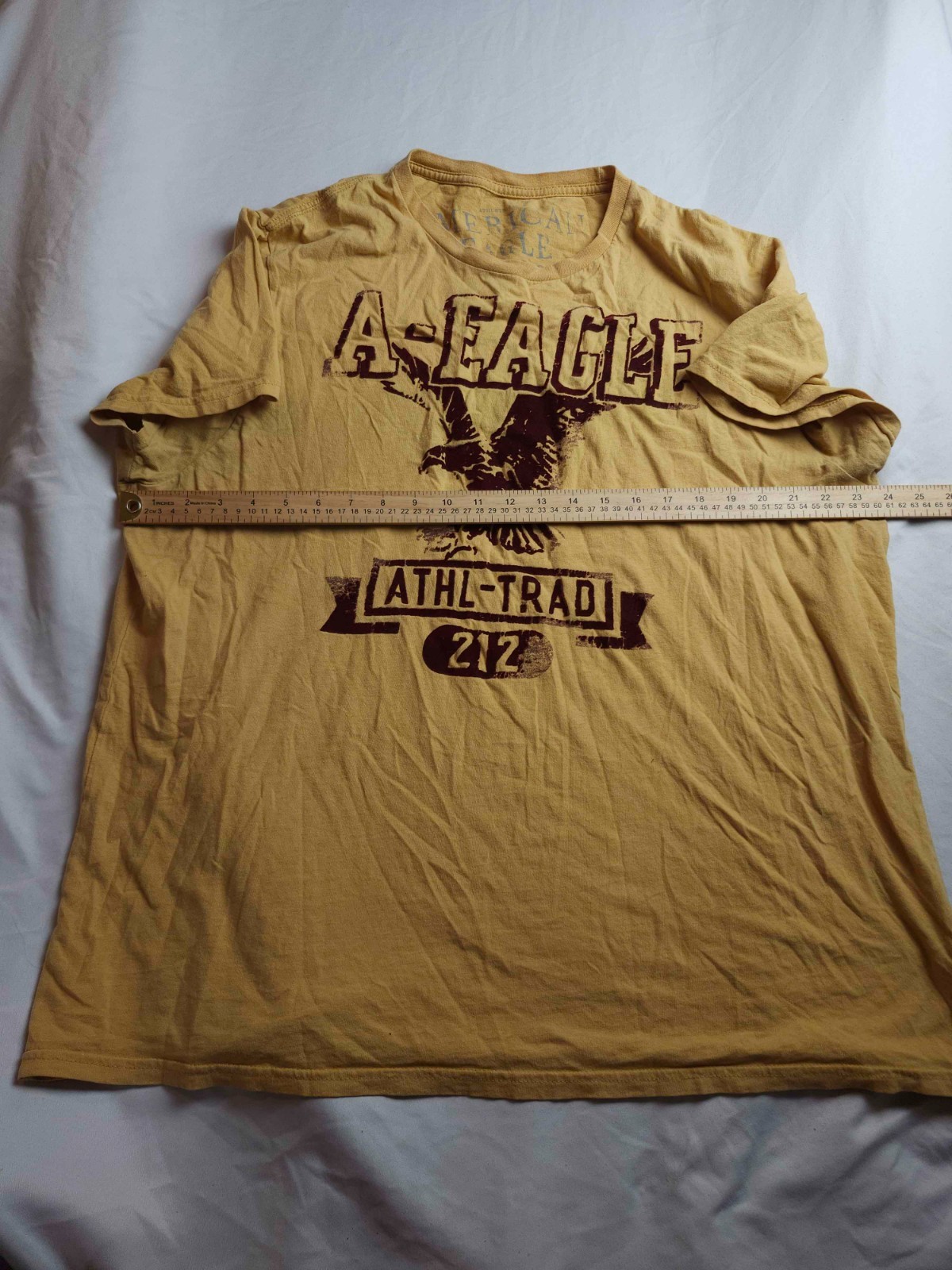 American Eagle Athl-Trad 212 T-Shirt Mens XXL Yellow Sporty Gorpcore Streetwear gallery
