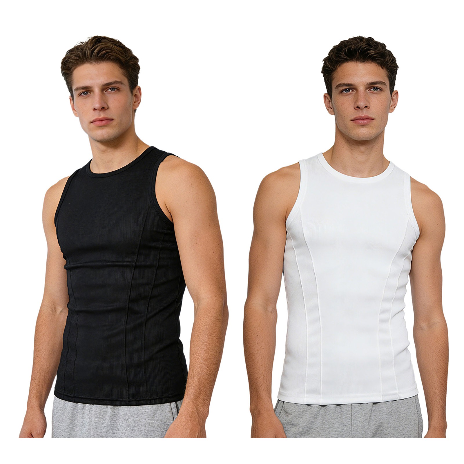 Men's Tank Top Workout T-Shirt Fitness Vest Fashion Shirts Exercise Costume Gym gallery