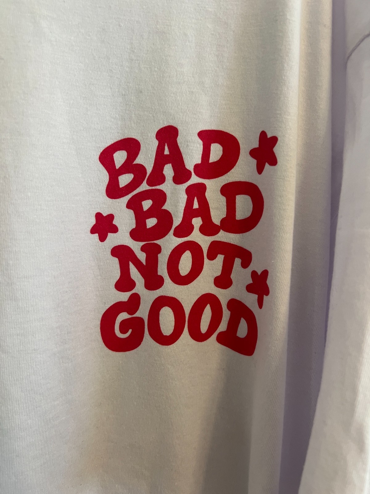 Bag Bad Not Good Oversized Nov 4th 2025 Short Sleeve Graphic T-Shirt White XL gallery