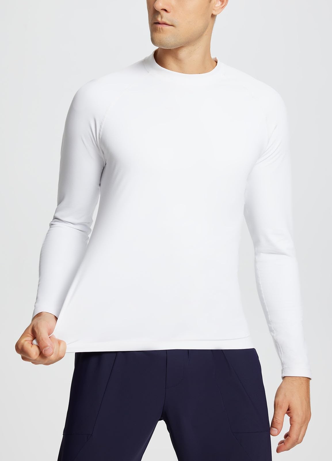 Men's Thermal Fleece Long Sleeve Shirt for Cold Weather Workout and Running L gallery