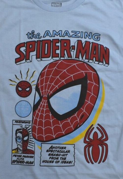 Marvel Spider-Man Mens Spiderman Big Head Comics Graphic Shirt New S-2XL gallery