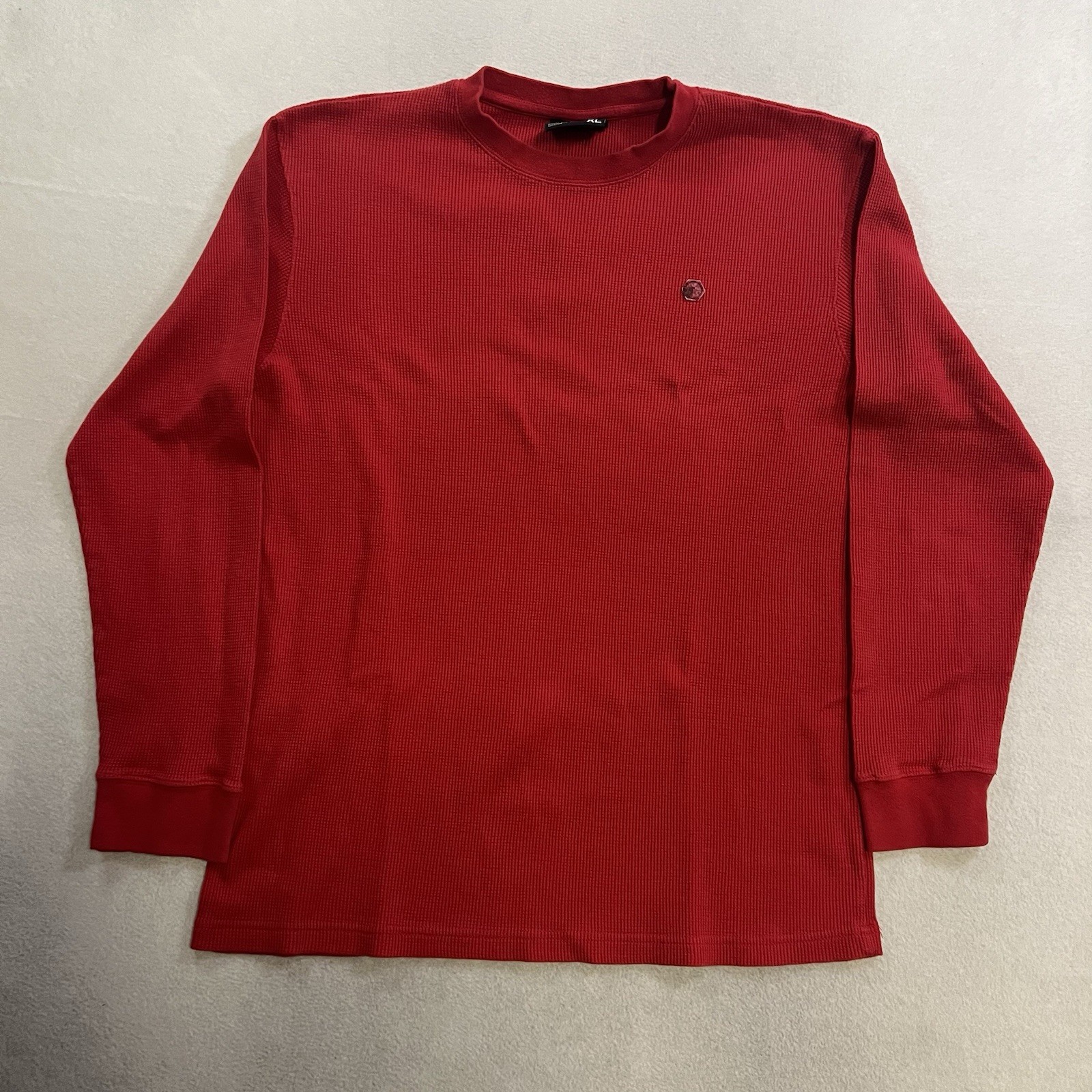 Vintage Southpole Thermal Shirt Mens XL Red Long Sleeve Waffle Knit Y2K Skater gallery