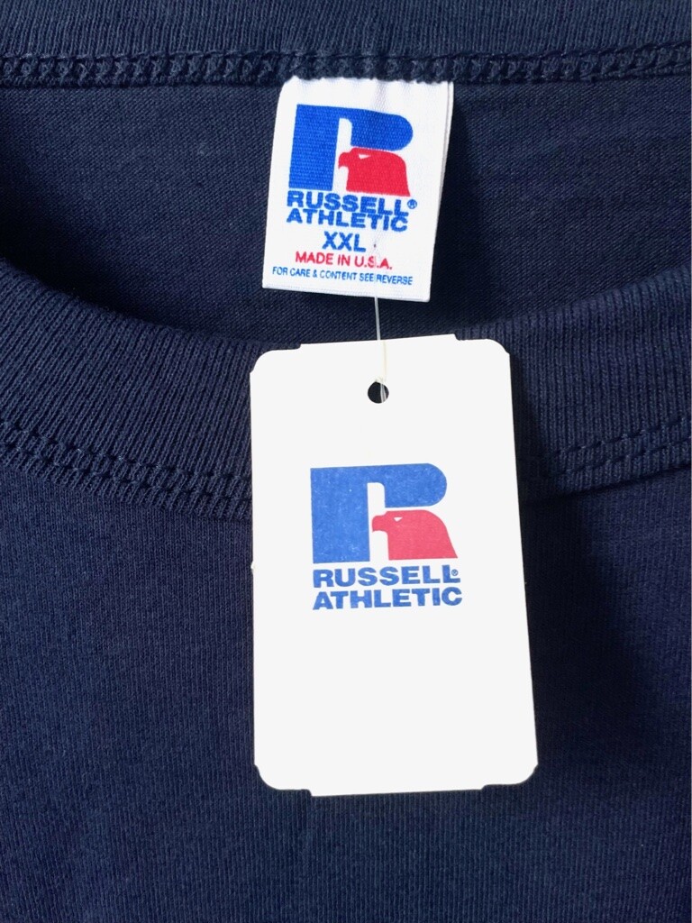 vintage russell crewneck t-shirt mens size XXL deadstock NWOT 90s made in USA gallery