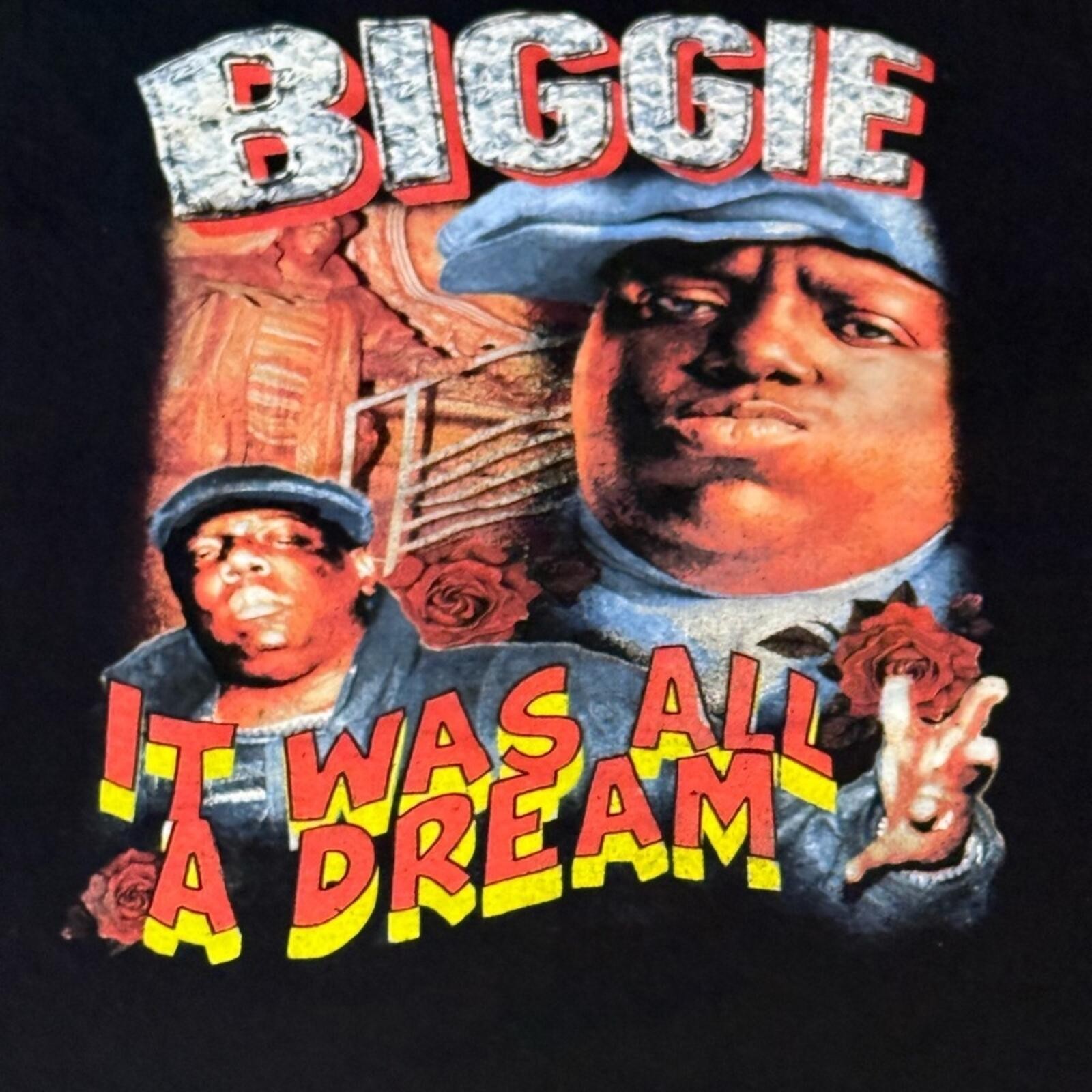 Men's Black Graphic Tee with Biggie Design gallery