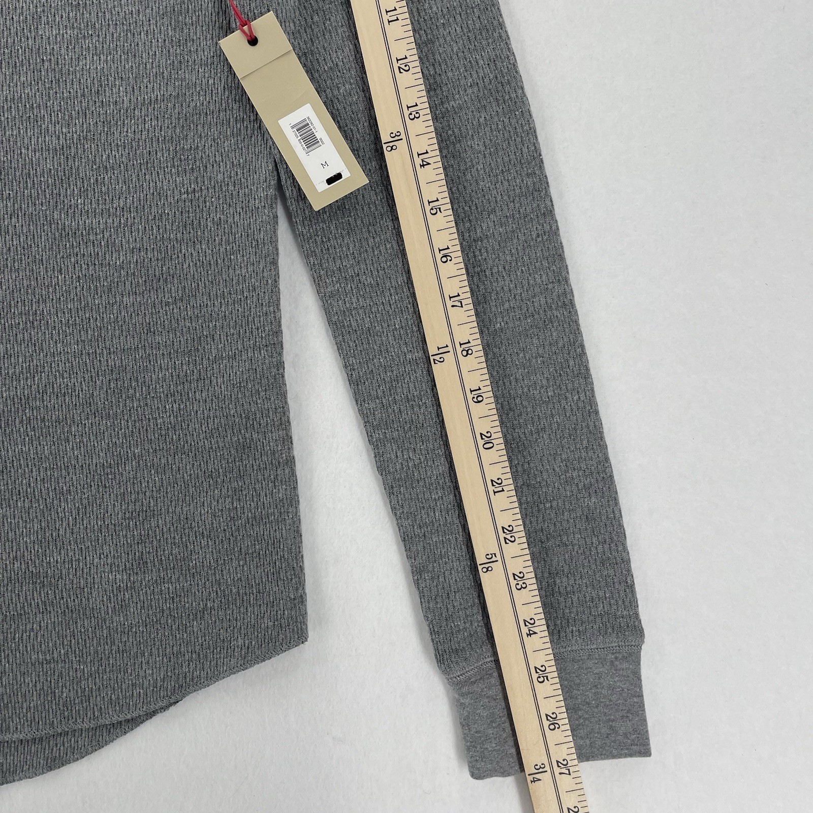 Banana Republic Henley Shirt Mens M Gray Heritage Collection Textured Knit gallery