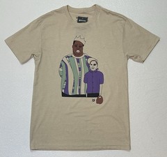 ROUTINE BASEBALL Size Medium Beige Biggie Smalls Sandlot T-shirt NWT