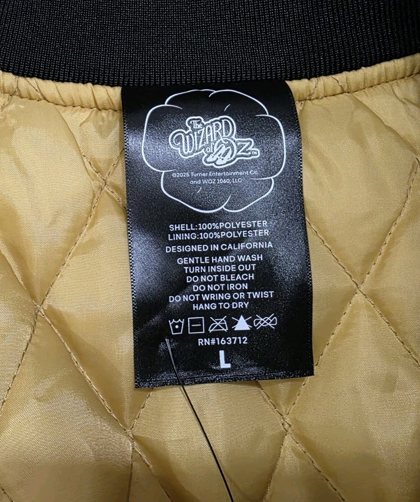 Wizard of Oz Sphere Las Vegas Dorothy Awakens Satin Bomber Jacket Size Large gallery