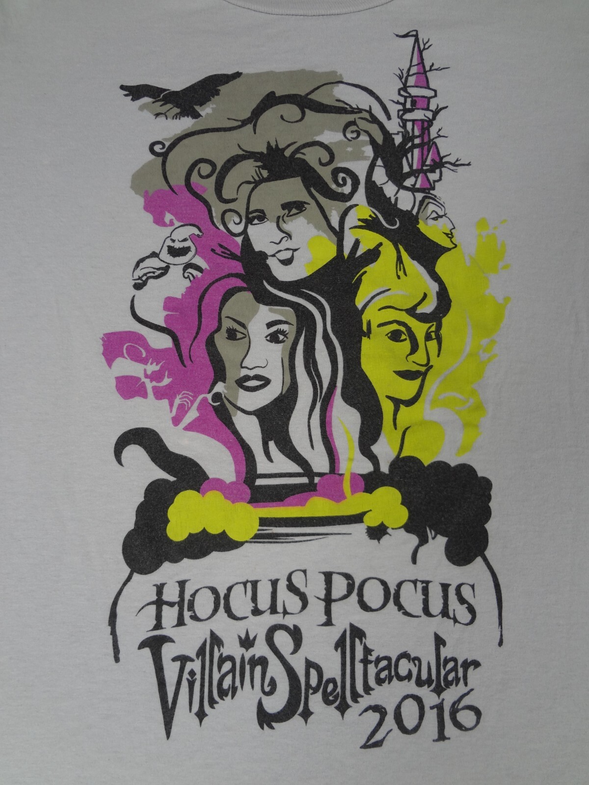 DISNEY PARKS HOCUS POCUS VILLAIN SPELLTACULAR 2016 MEDIUM GRAY T-SHIRT H1929