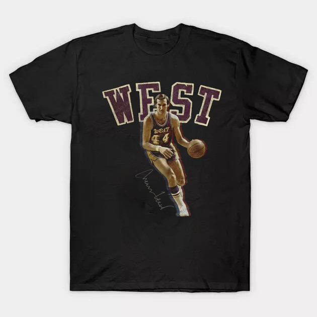 Jerry West T Shirt The Logo Basketball Fan Vintage Tee Size S-5XL