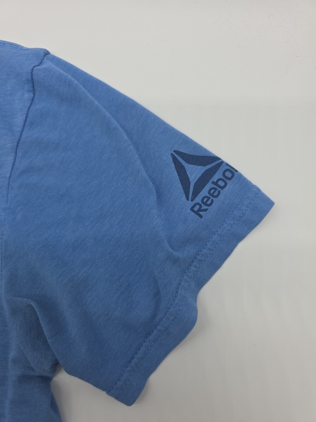 Reebok T-Shirt Men Medium Blue Logo Cotton Polyester Tee.#40832 gallery