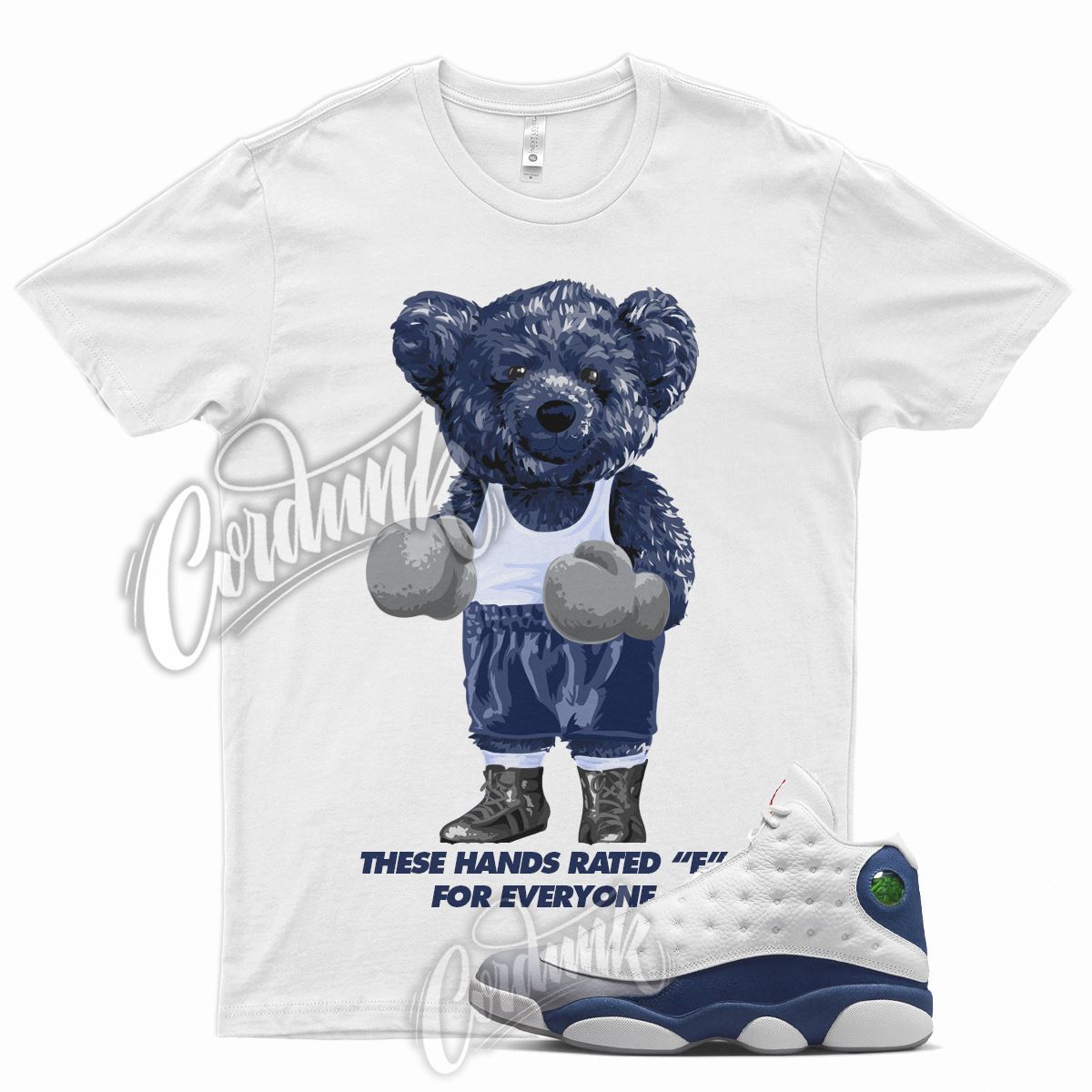 HANDS T Shirt for J1 13 French Blue Light Steel Grey Fire Red Flint Navy 1