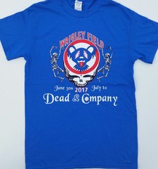 Dead and Company 2017 Wrigley Field Concert T Shirt Grateful Dead Chicago Cubs