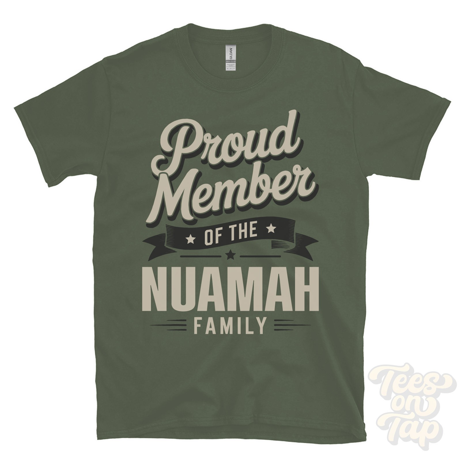 PROUD MEMBER OF THE NUAMAH FAMILY T-SHIRT surname last name heritage ancestry