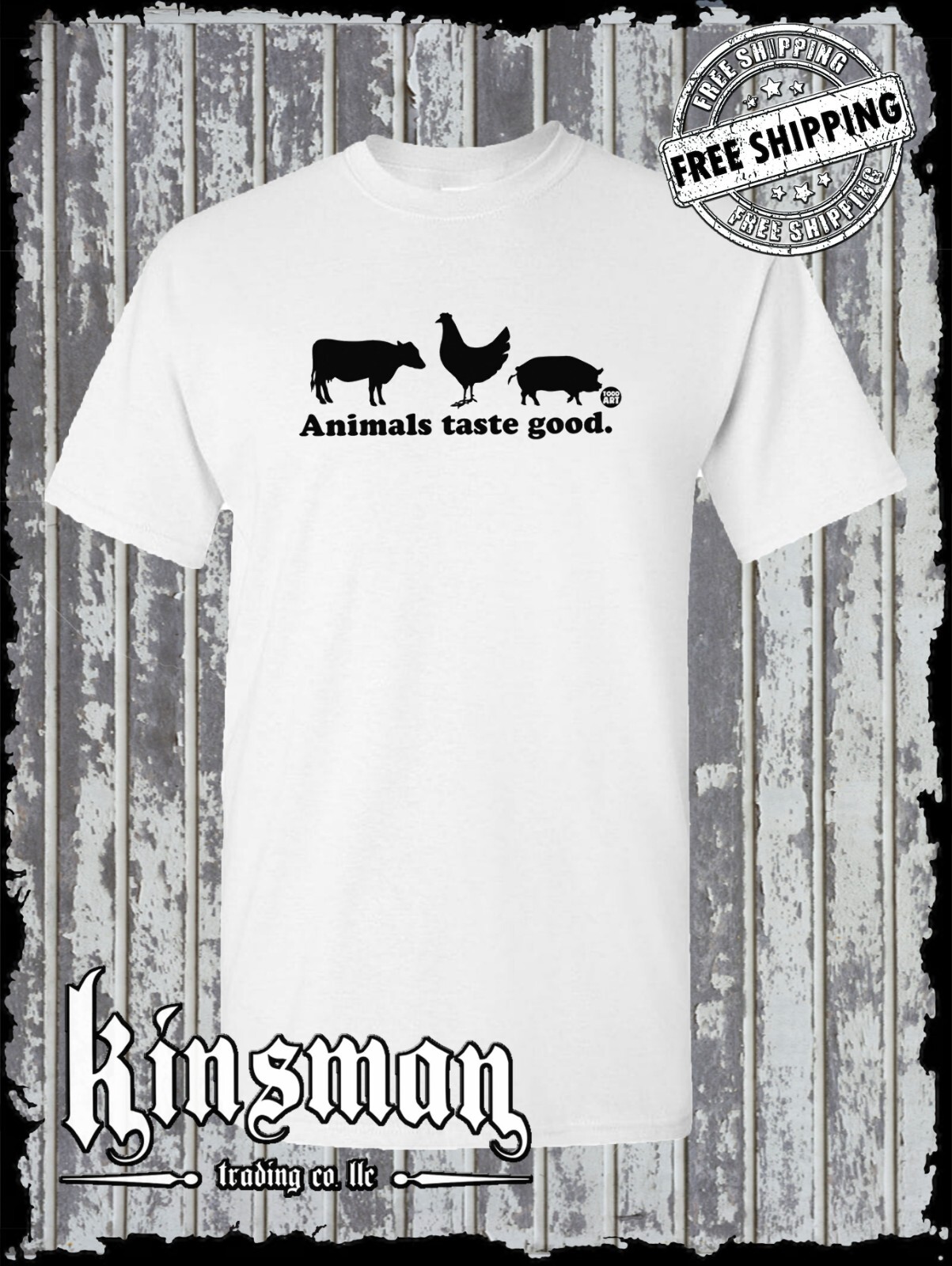 Animals Taste Good Funny T-Shirt Todd Goldman Licensed Carnivore Diet gallery