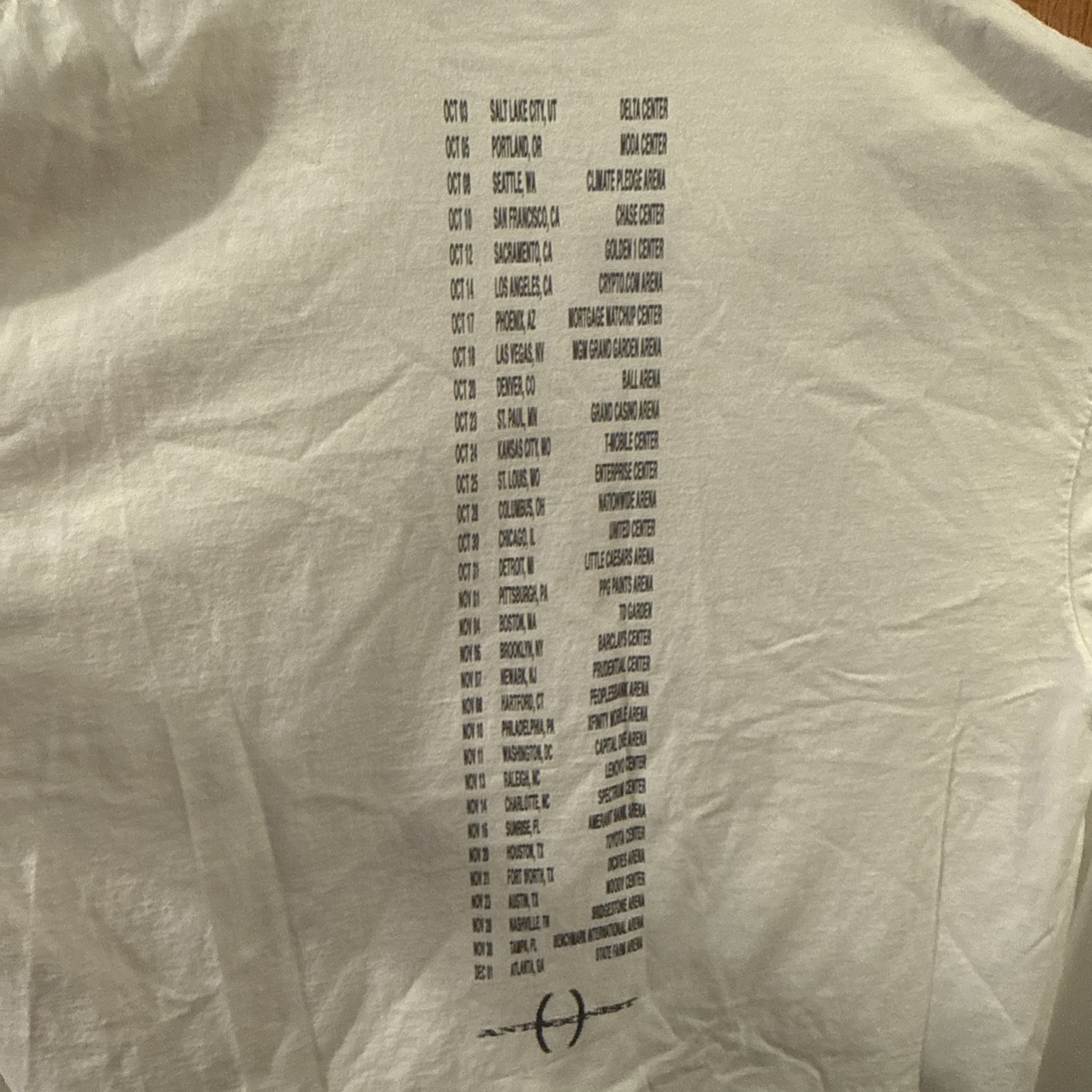 PLAYBOI CARTI Antagonist Tour 2025 Opium Oversized T-Shirt in White Size XL gallery
