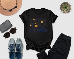 Starry Night Art Comfort Tee Masterpiece Painting Classic Soft