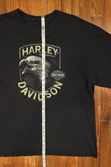 Harley Davidson Eagle Wolf Native American Graphic T Shirt Black Bear VA L