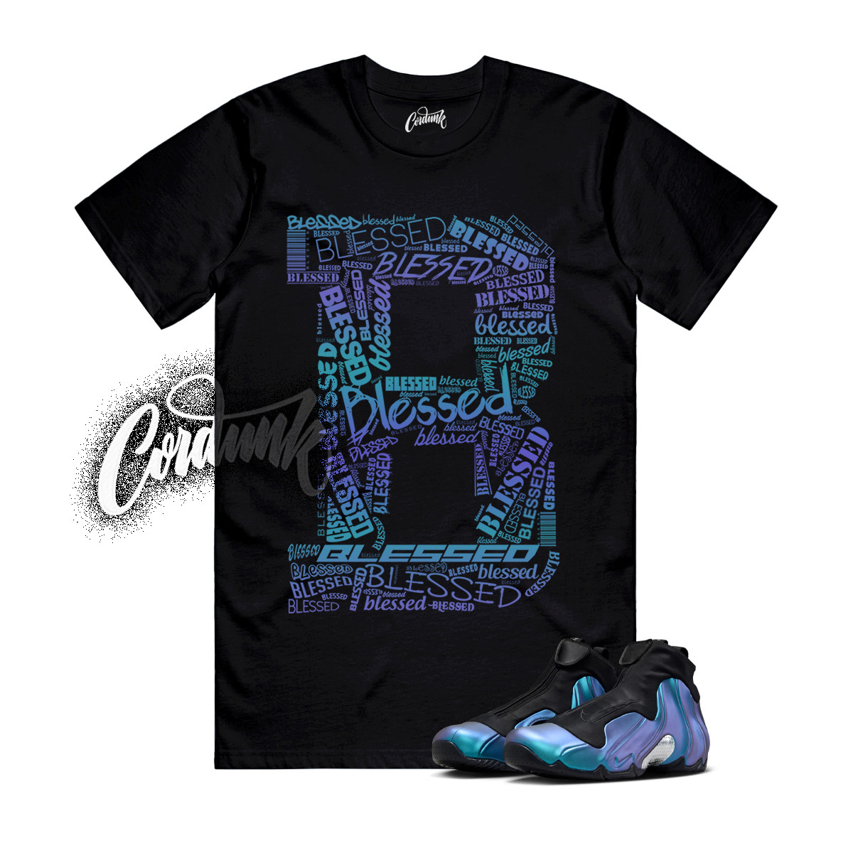 Flightposite Dusty Cactus Persian Violet Metallic Silver T Shirt Match B BLS gallery