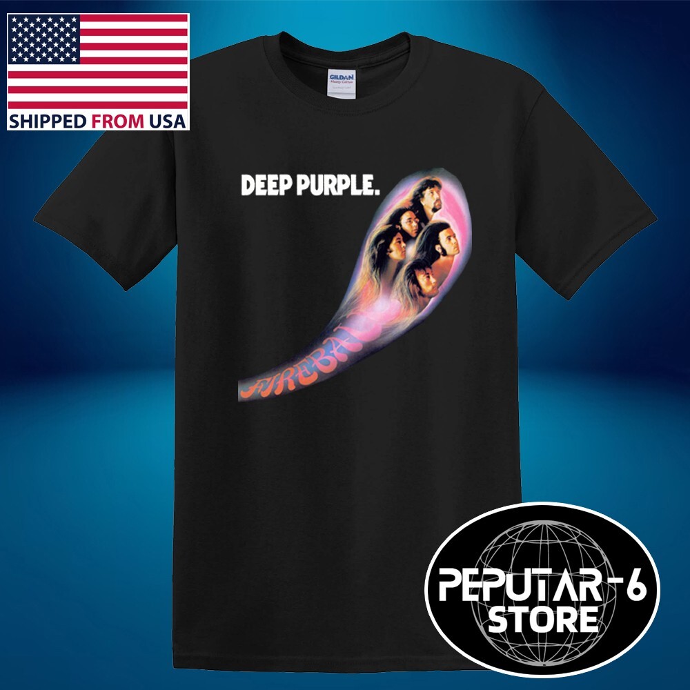 Deep Purple Fireball Men's Black Navy Blue Size S-5XL gallery