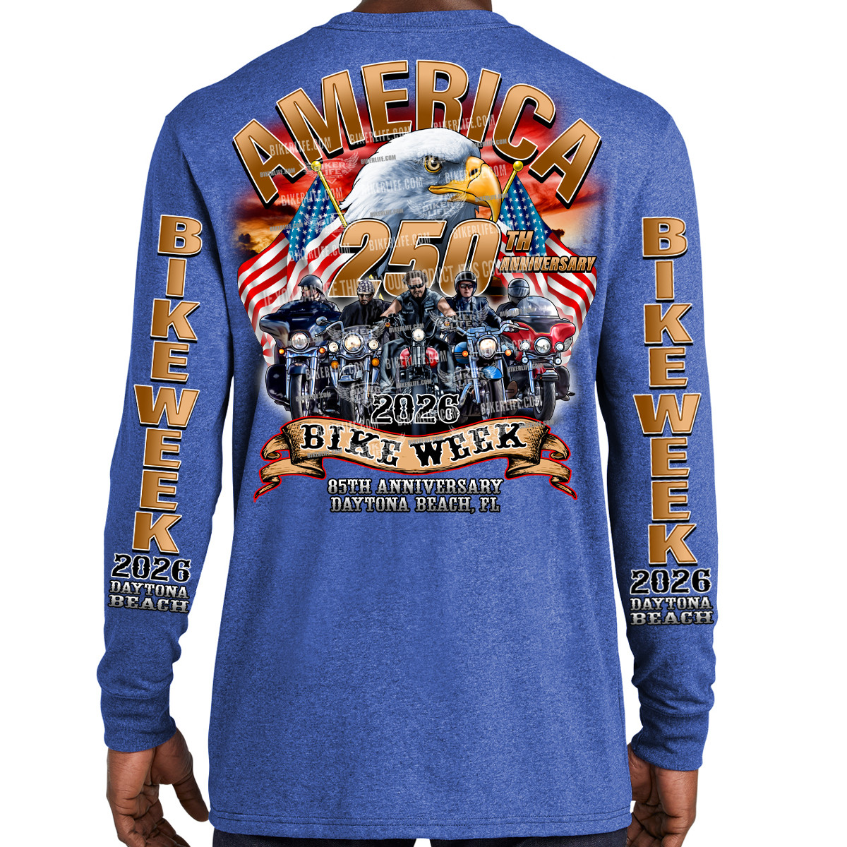 Long Sleeve 2026 Bike Week Daytona Beach America Strong No Harley gallery