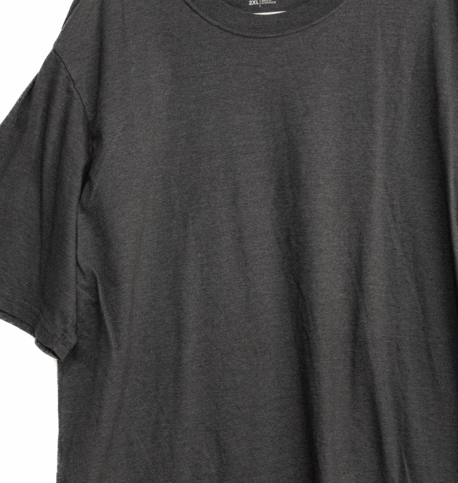 BCG Mens Gray Polycotton T Shirt Solid Blank Casual Pullover Short Sleeve 2XL gallery