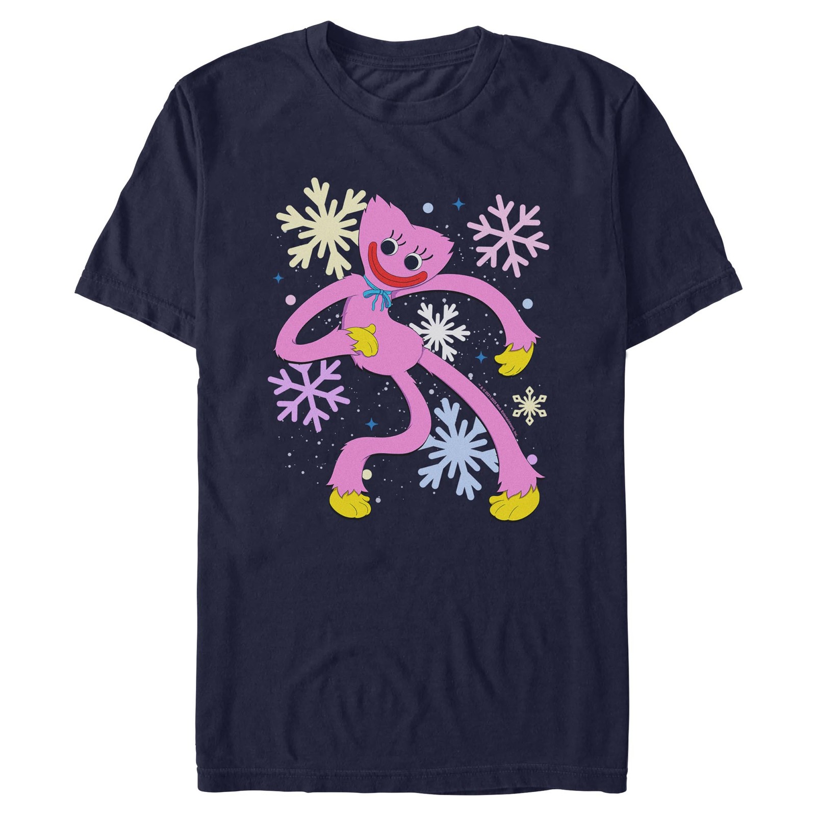Men’s Poppy Playtime Kissy Missy Snowflakes T-Shirt