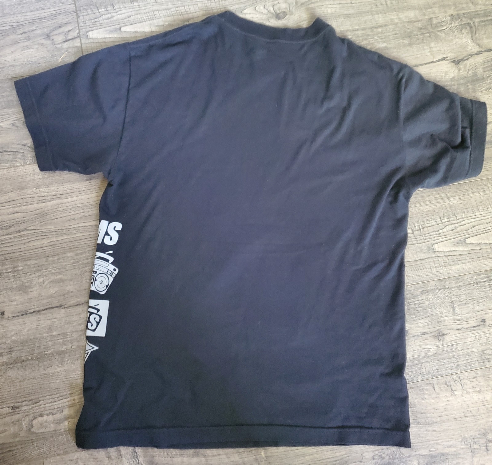 GRAIL Famous Stars and Straps Striptease Topless Graphic T-Shirt Black Medium gallery