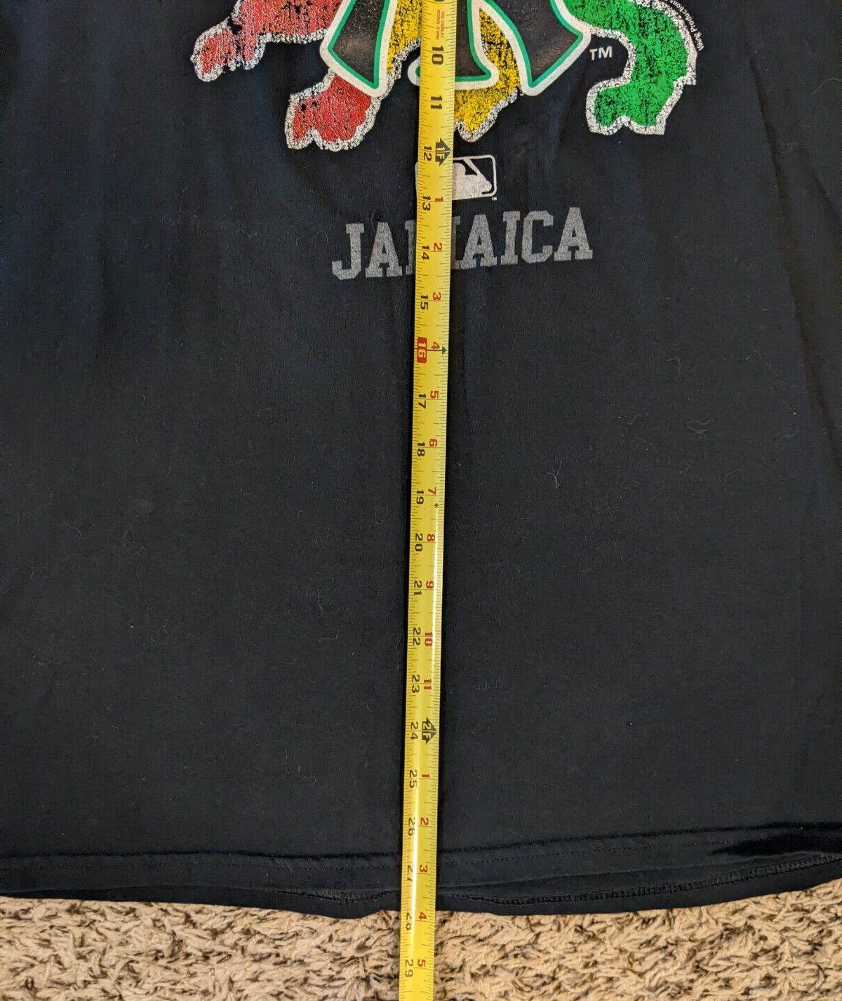Jamaica Men's Tee Shirt Size Large Black Baseball Graphic NY Caribbean Vacation gallery