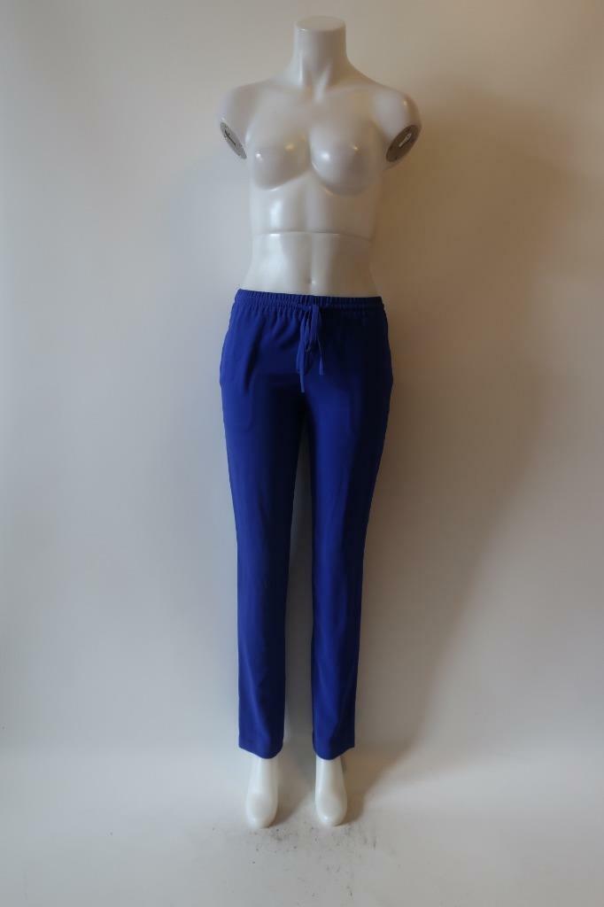 WOMEN T. BABTON BLUE TIE WAIST PANTS SZ XS* gallery