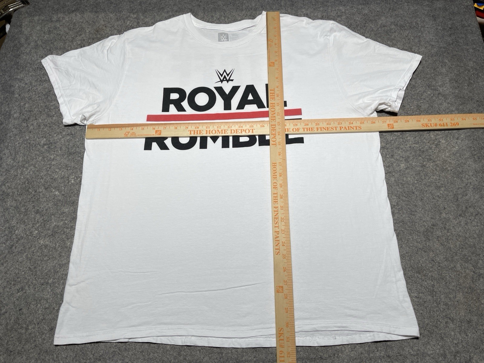WWE ROYAL RUMBLE Staff White Wrestling Employee 2XL Cage Ring Hi Flying Shirt gallery