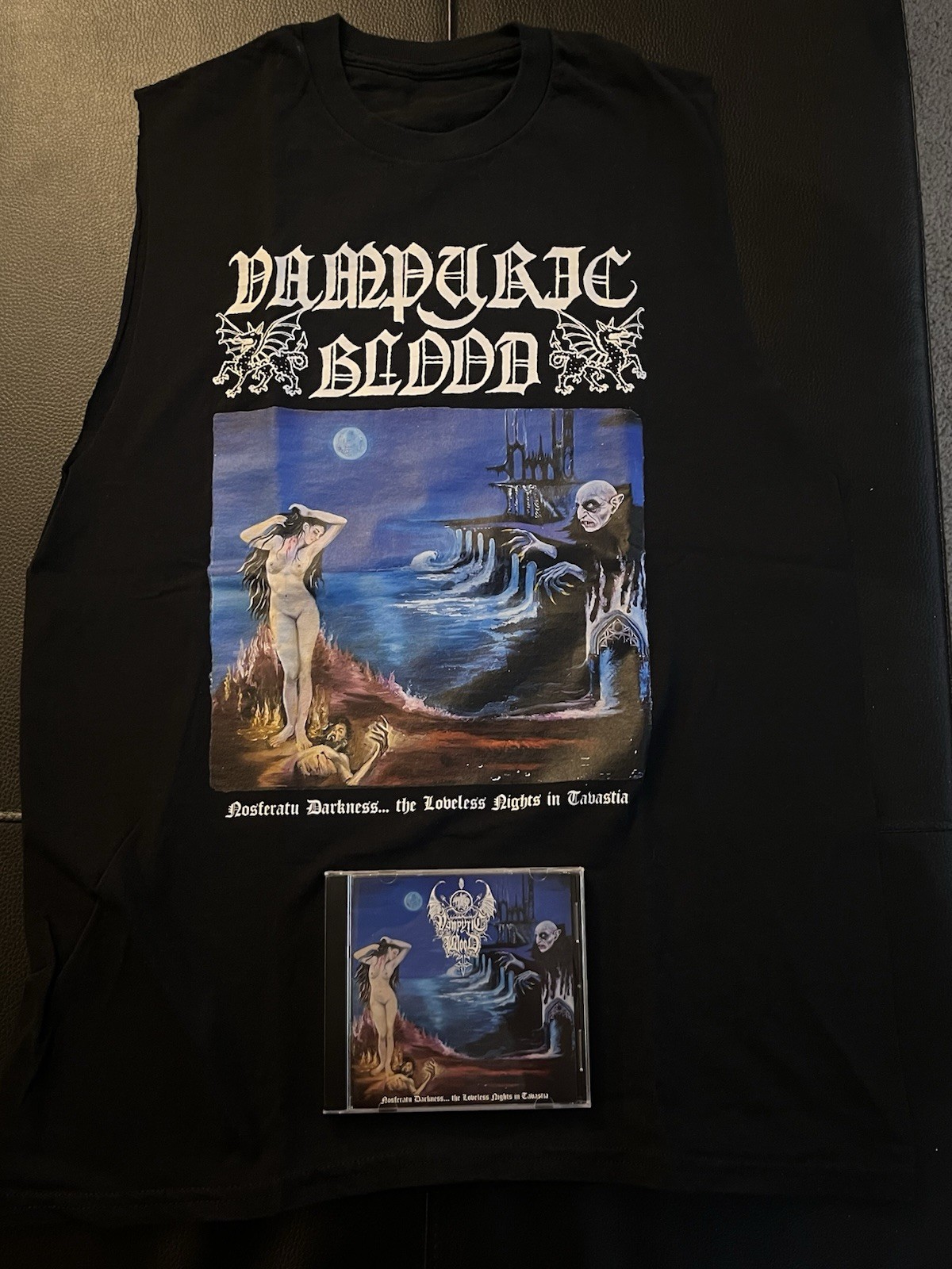 Vampyric Blood Sleeveless Shirt CD Combo Nosferatu Darkness… Medium gallery