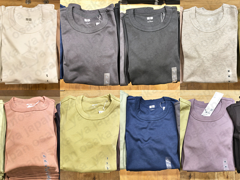 UNIQLO Crew Neck T-Shirts 100% cotton XS-3XL 8Color WOMEN New Japan 476510