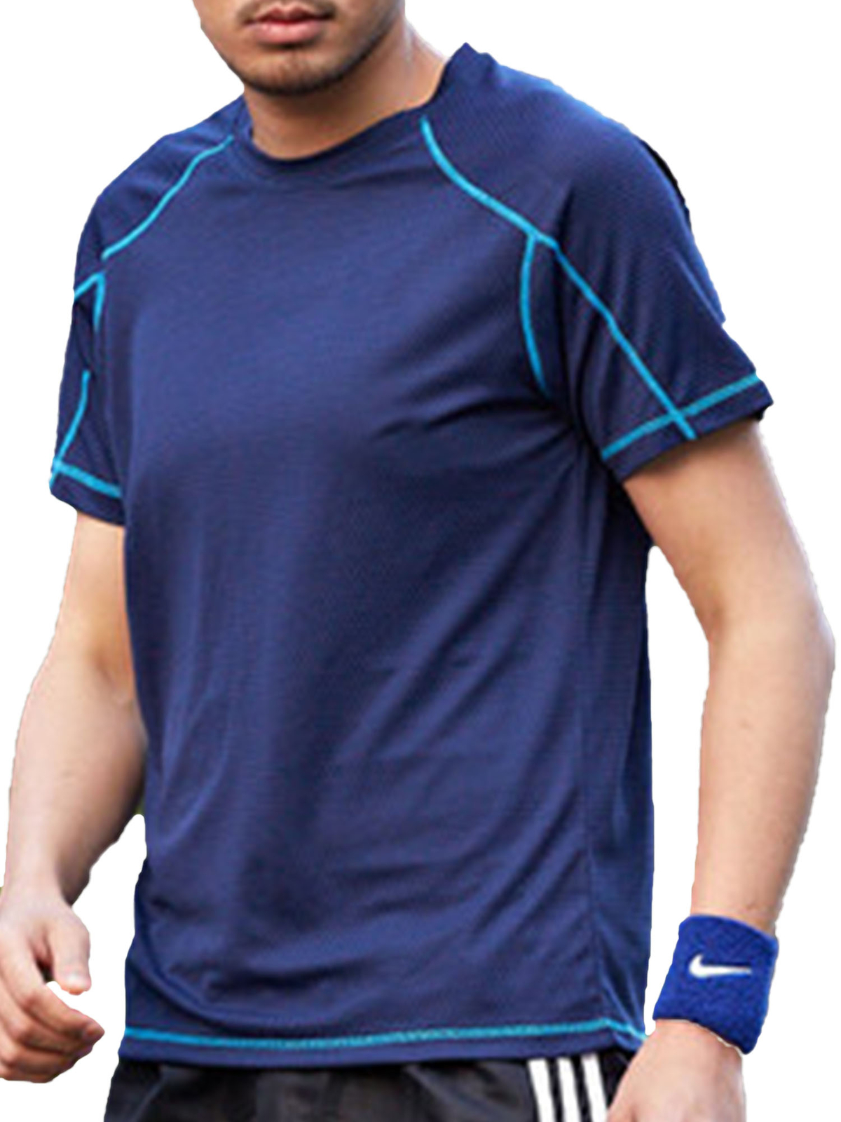 Men Swim Shirt Short Sleeve Uv Shirt Athletic Quick Dry Tshirt Tee New gallery